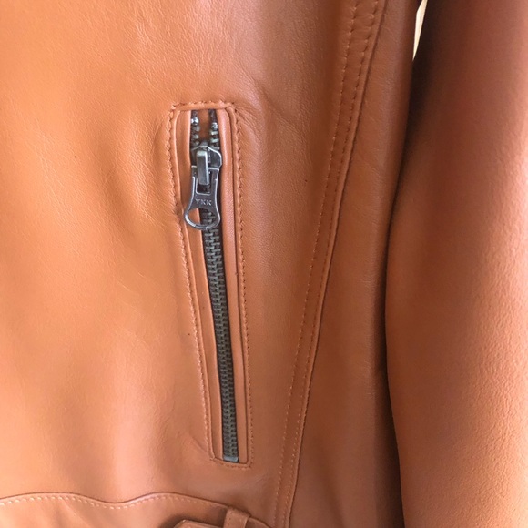 Brand new leather jacket. Color Cognac or Hickory . 100% real Lambskin leather - Picture 12 of 14
